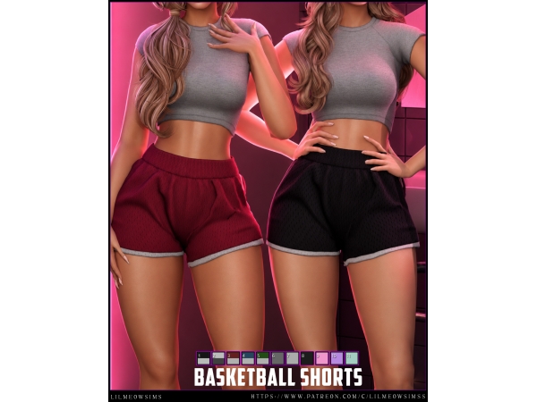 Alpha BasketBall Shorts - The Sims 4 Custom Content