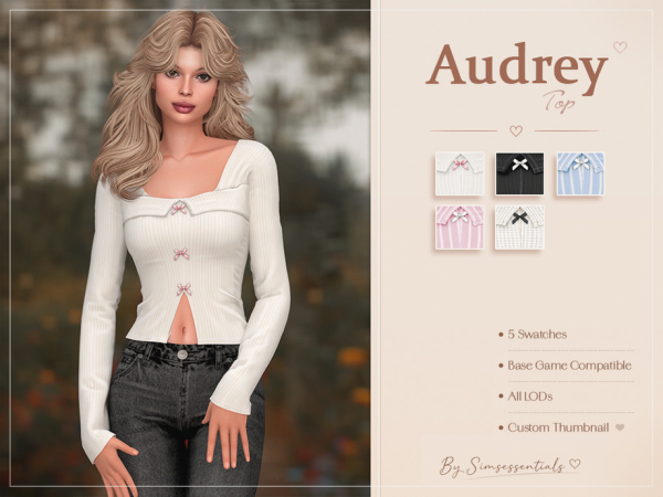 Mix Audrey Top by Simsessentials - The Sims 4 Custom Content