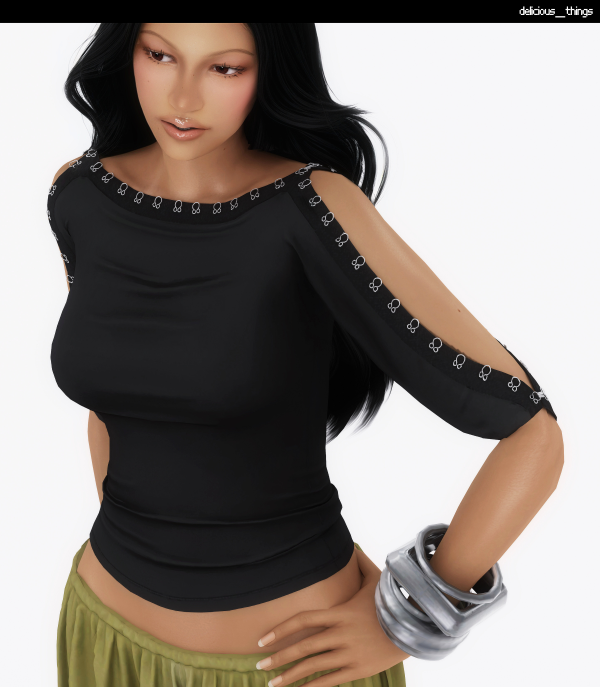 Alpha Isabella Vrana Hook Eye Top by simsfinds - The Sims 4 Custom Content