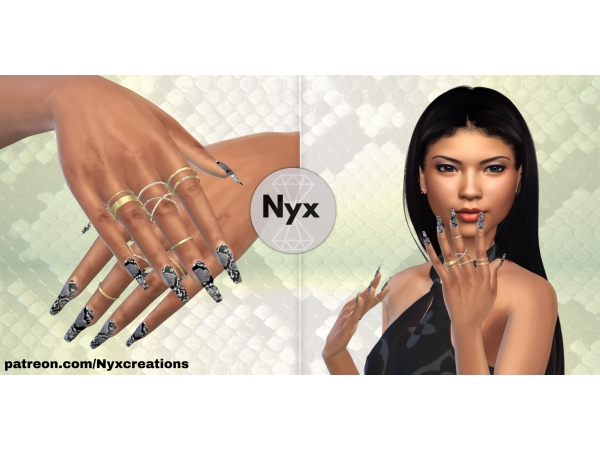 Alpha Snake venom nails - The Sims 4 Custom Content