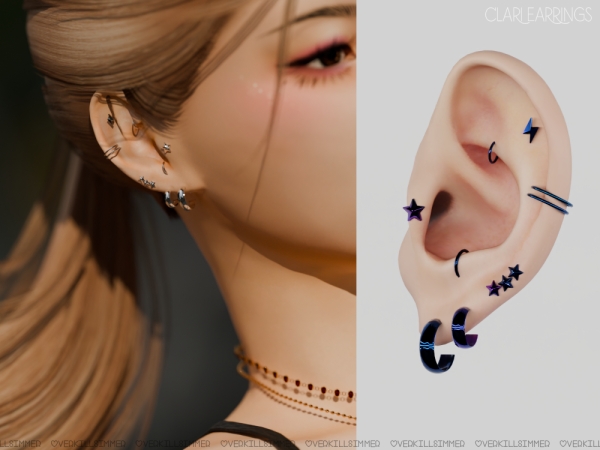 Mix Clari earrings - The Sims 4 Custom Content
