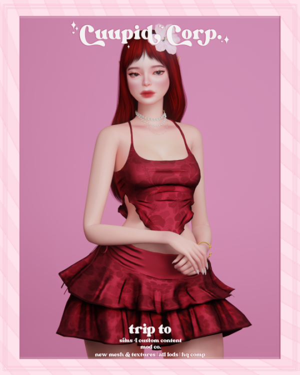 Alpha cuupid corp trip to outfit by missme12 - The Sims 4 Custom Content