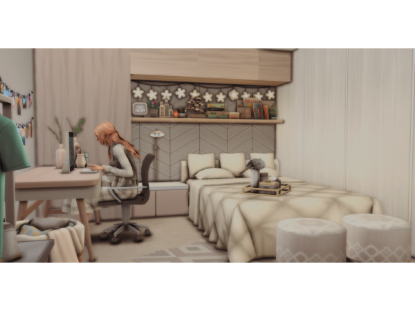 Maxis Match TEEN BEDROOM by PilarLeonYT - The Sims 4 Custom Content
