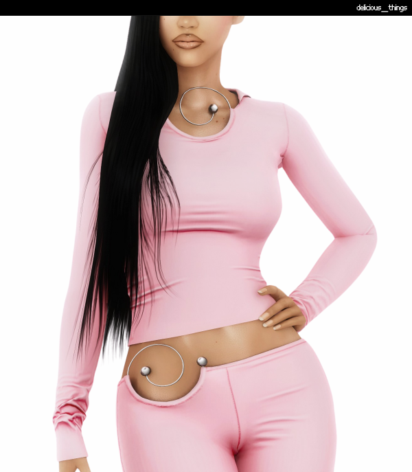 Alpha 1XBLUE Spiral Cut Out Set by simsfinds - The Sims 4 Custom Content