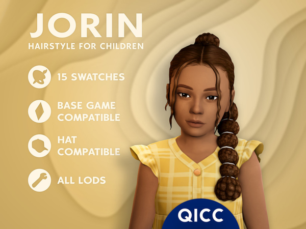 Maxis Match Jorin Hair - The Sims 4 Custom Content