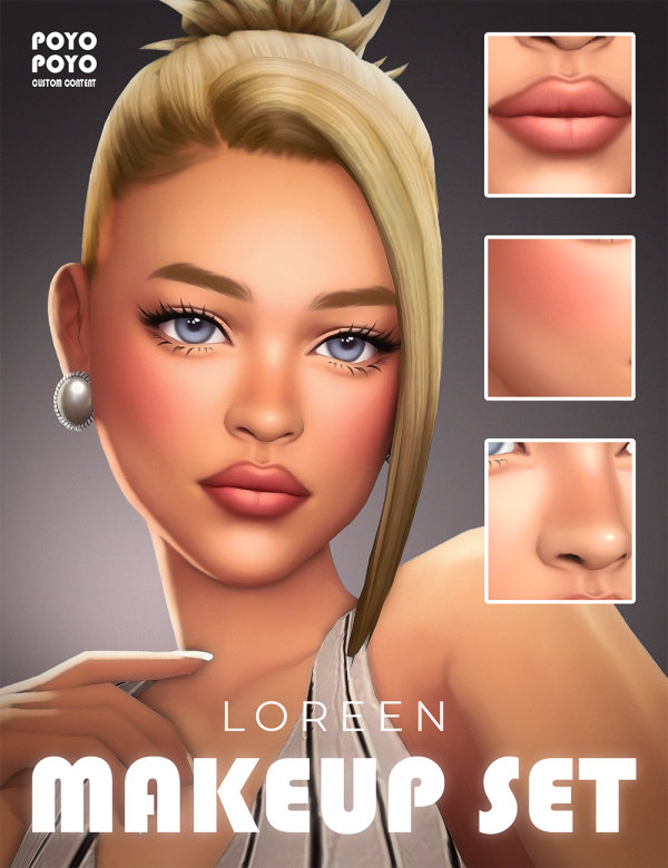 Maxis Match LOREEN MAKEUP SET by simsfinds - The Sims 4 Custom Content