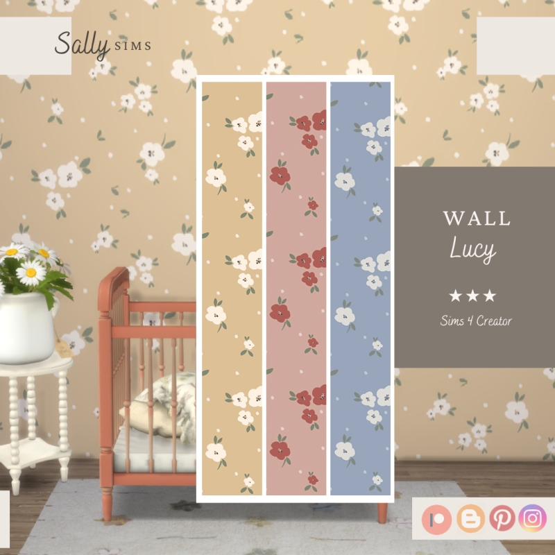 Alpha Wall LUCY by sally4sims - The Sims 4 Custom Content