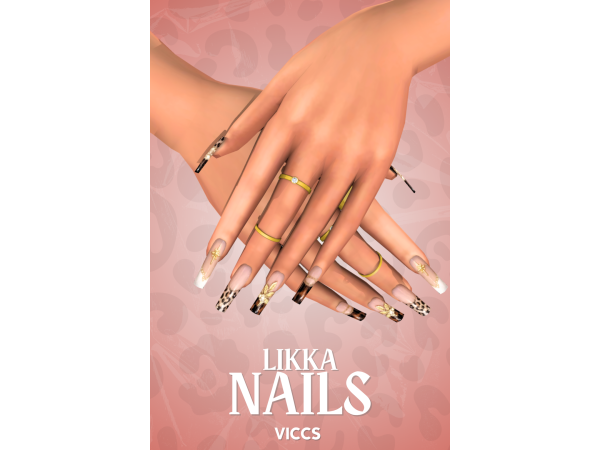Mix (PREVIEW) VICCS_ LIKKA NAILS (TEEN ELDER) - The Sims 4 Custom Content