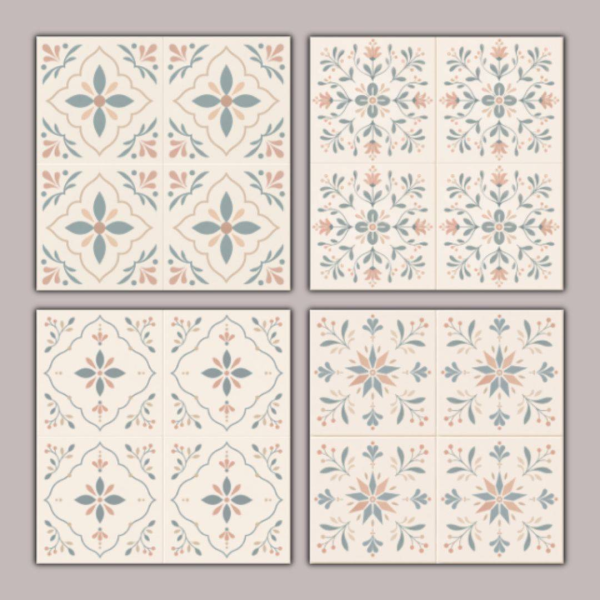 Mix Cottage Fleur Vintage Floor Tiles Part 2 by simsfinds - The Sims 4 Custom Content