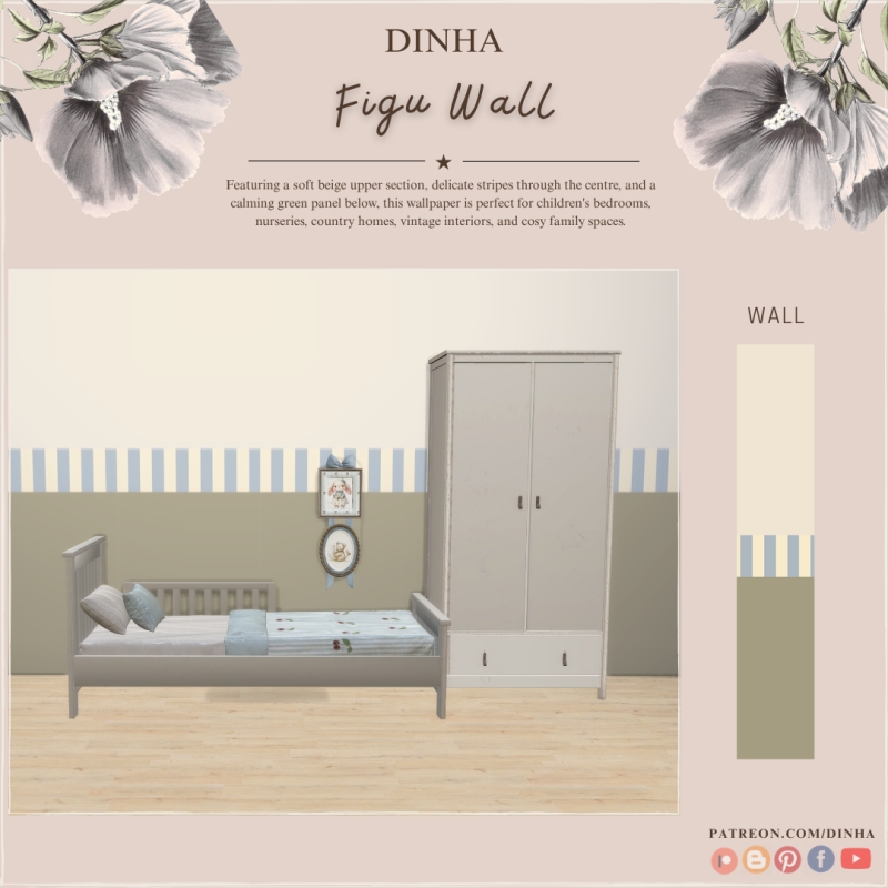 Alpha Figu Wall by dinhagamer - The Sims 4 Custom Content
