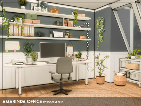 Mix Amarinda Office (TSR only ) by xogerardine - The Sims 4 Custom Content