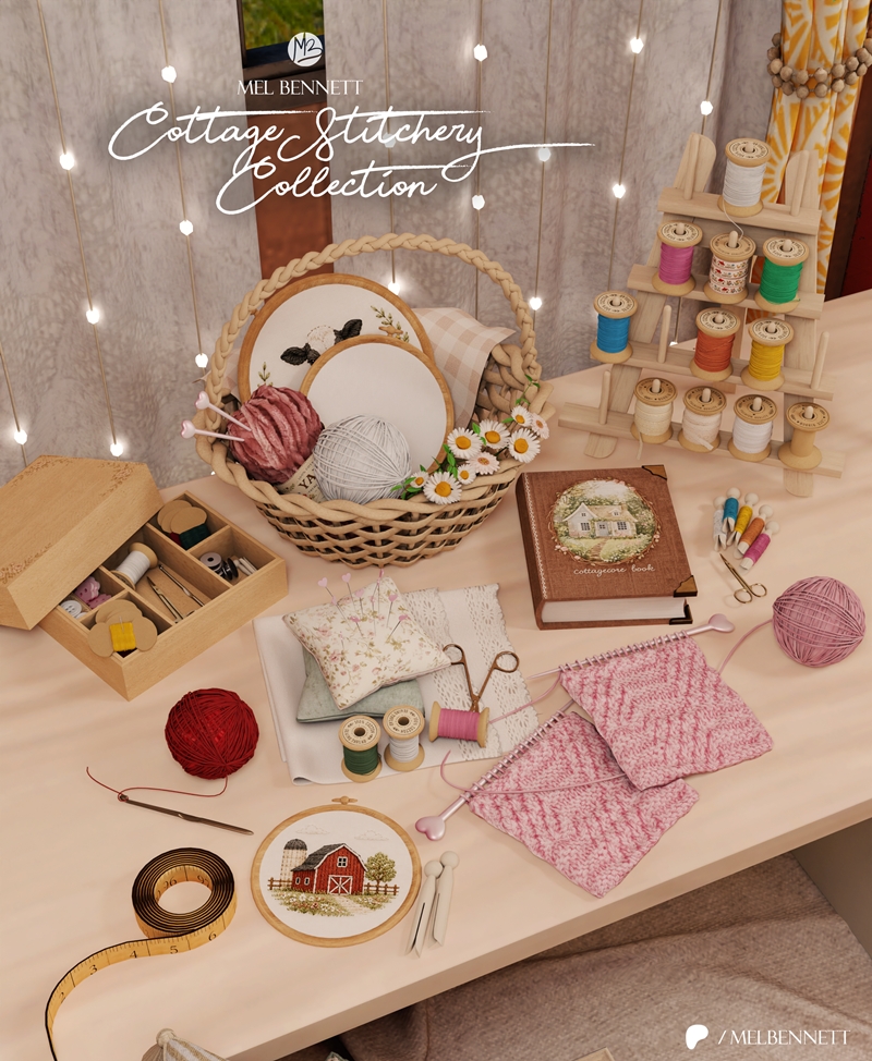 Mix Cottage Stitchery Collection by melbennett - The Sims 4 Custom Content