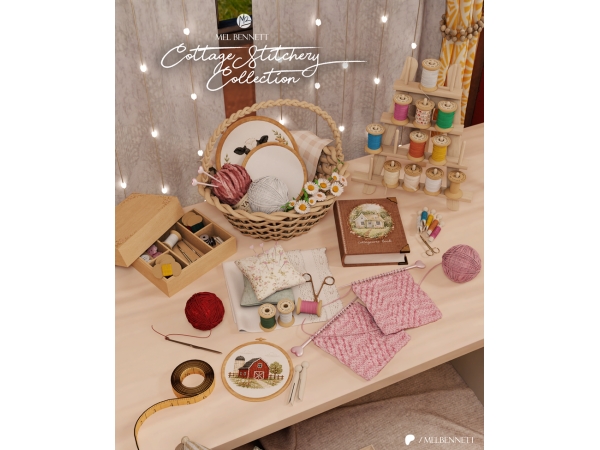 Mix Cottage Stitchery Collection - The Sims 4 Custom Content