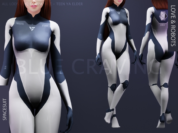Maxis Match Blue Craving Spacesuit - The Sims 4 Custom Content