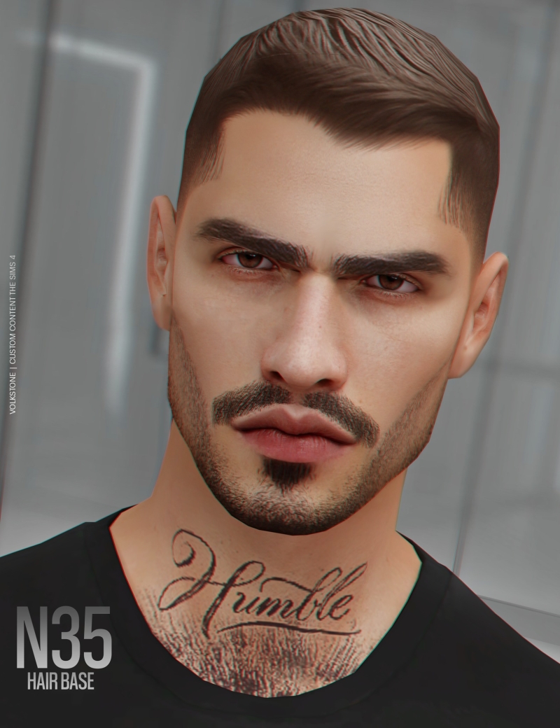 Alpha HAIR BASE N35 (FREE) by volkstonesims - The Sims 4 Custom Content