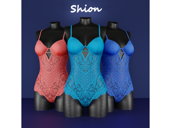 Alpha Shion Nana Lace Bodysuit - The Sims 4 Custom Content