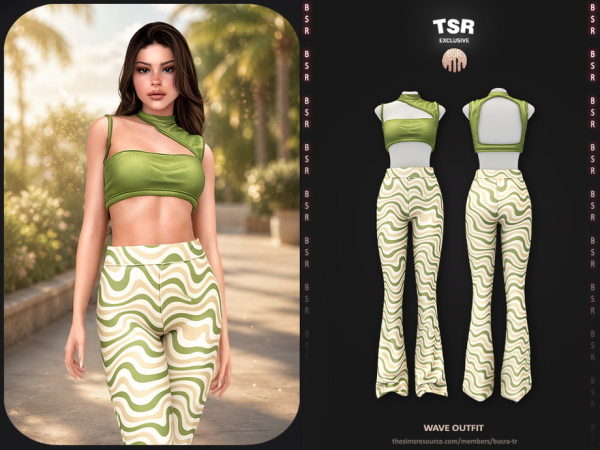 Alpha SET Wave Outfit - The Sims 4 Custom Content