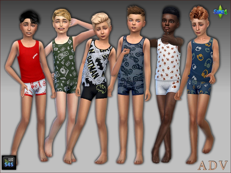 Mix Underwear for boys by artedellavita_mabra - The Sims 4 Custom Content