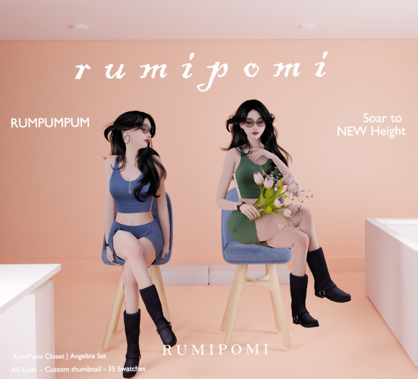 Alpha Rumpumpum_Angelina Set by rumi_pomi - The Sims 4 Custom Content