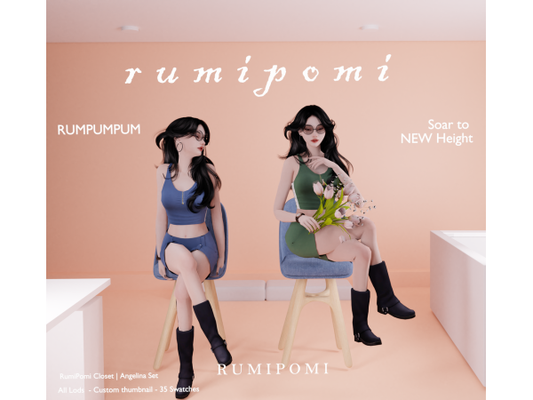 Alpha Rumpumpum_Angelina Set - The Sims 4 Custom Content