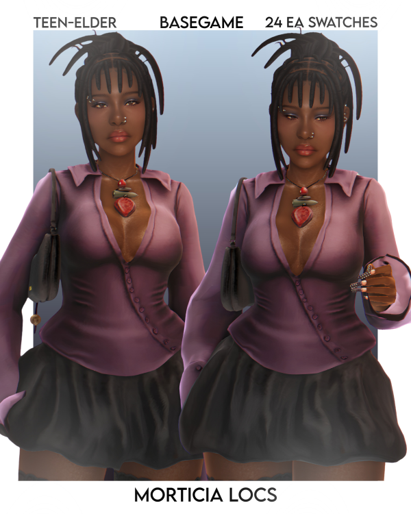 Maxis Match morticia locs by simsfinds - The Sims 4 Custom Content