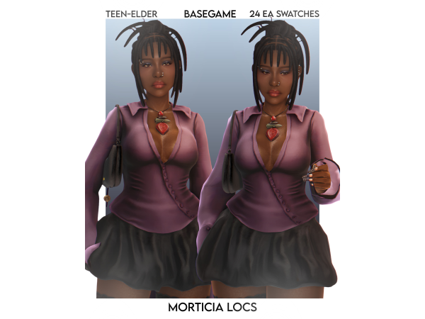 Maxis Match morticia locs by orchiona_ - The Sims 4 Custom Content