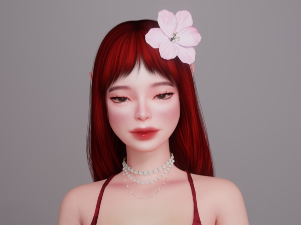 Alpha Trip To Flower Hair Accessory - The Sims 4 Custom Content
