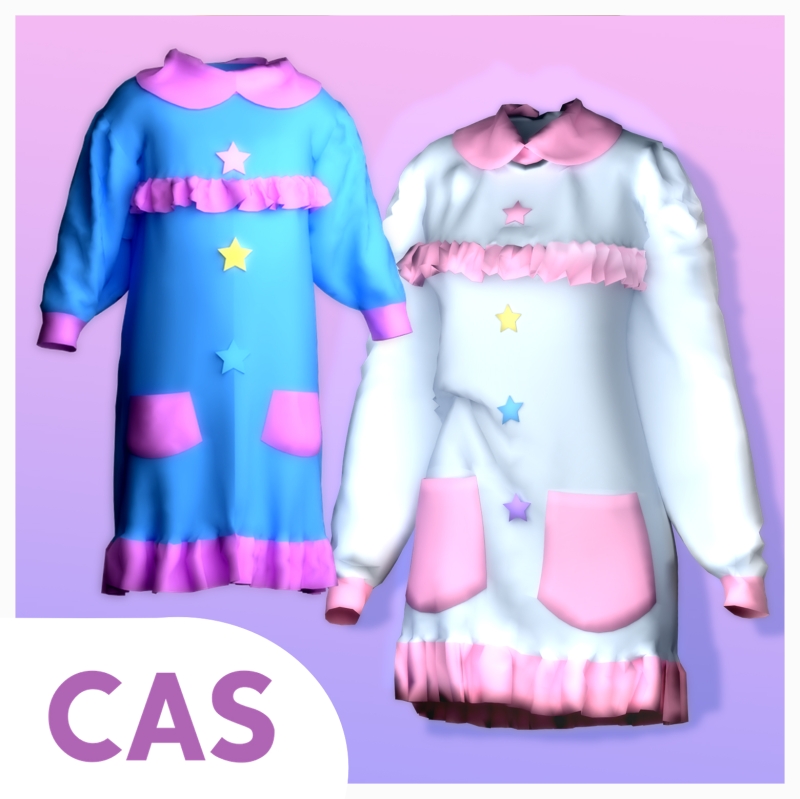 Maxis Match Star Dress CAS for - The Sims 4 Custom Content