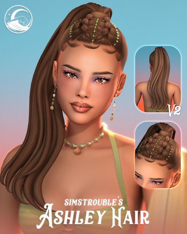 Maxis Match Ashley Hairstyle Set by simsfinds - The Sims 4 Custom Content