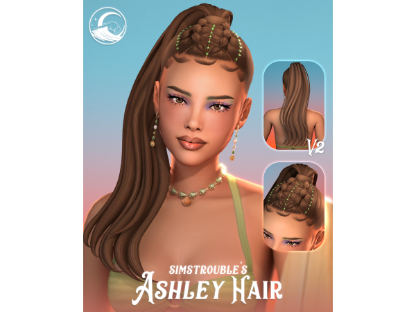 Maxis Match Ashley Hairstyle Set by simstrouble - The Sims 4 Custom Content