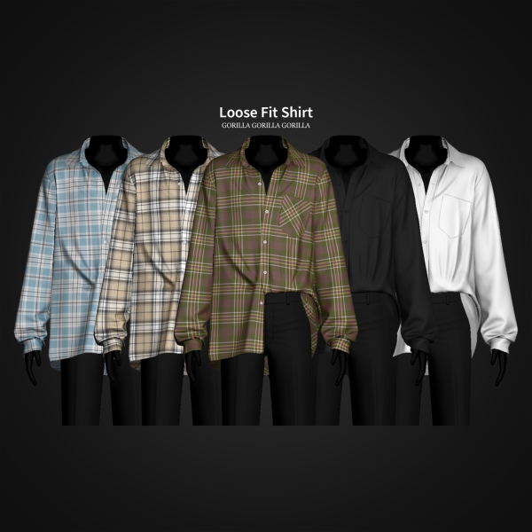 Alpha Loose Fit Shirt by simsfinds - The Sims 4 Custom Content