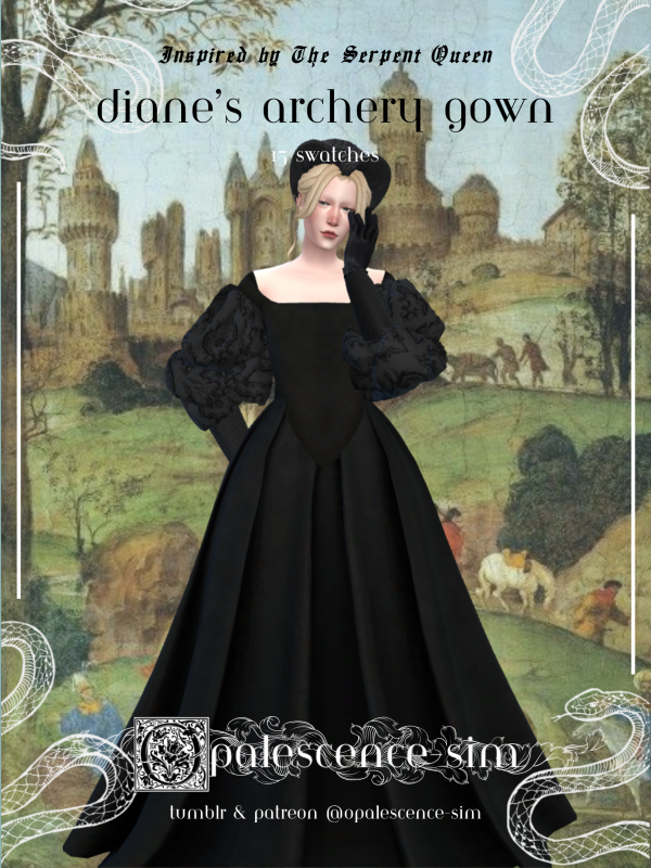 Maxis Match Diane's Archery Gown by simsfinds - The Sims 4 Custom Content