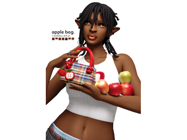 Maxis Match apple bag by nsves - The Sims 4 Custom Content