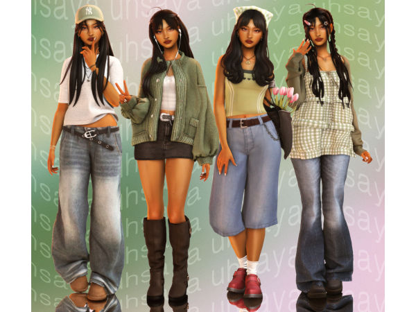 Mix safiya's everyday looks by uhsaya - The Sims 4 Custom Content