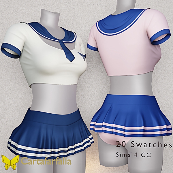 Alpha Cartafarfalla Sailora by cartafarfalla - The Sims 4 Custom Content