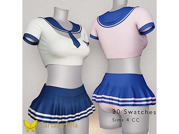 Alpha Cartafarfalla Sailora - The Sims 4 Custom Content
