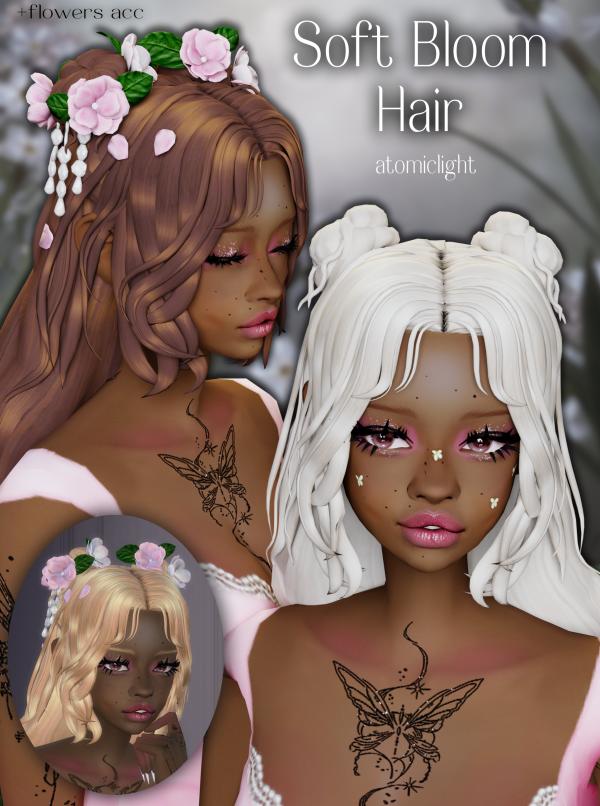 Maxis Match Soft Bloom hair by simsfinds - The Sims 4 Custom Content