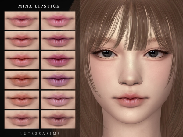 Alpha Mina Lipstick - The Sims 4 Custom Content