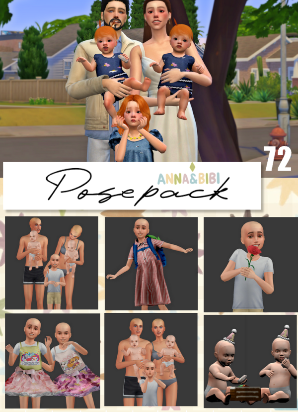 Mix Posepack_072 [AnnaBibi] by simsfinds - The Sims 4 Custom Content
