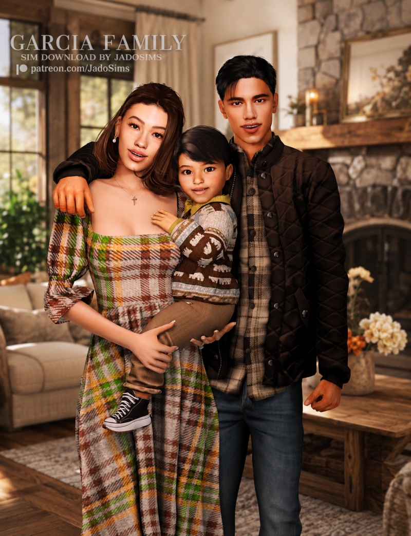 Alpha Garcia Family (Sim Download) by shopwithflynnn - The Sims 4 Custom Content