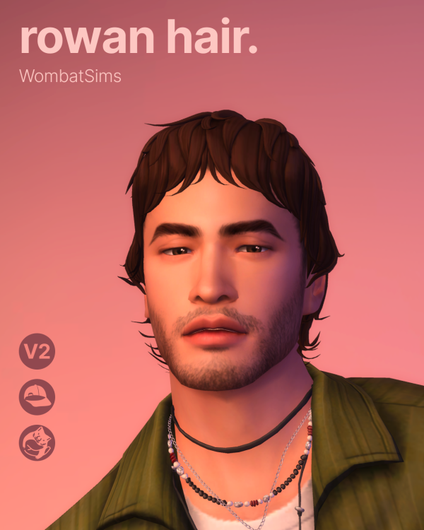 Maxis Match Rowan Hair by simsfinds - The Sims 4 Custom Content