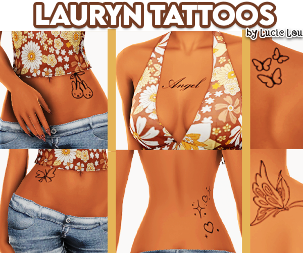 Mix Lauryn tattoos by simsfinds - The Sims 4 Custom Content