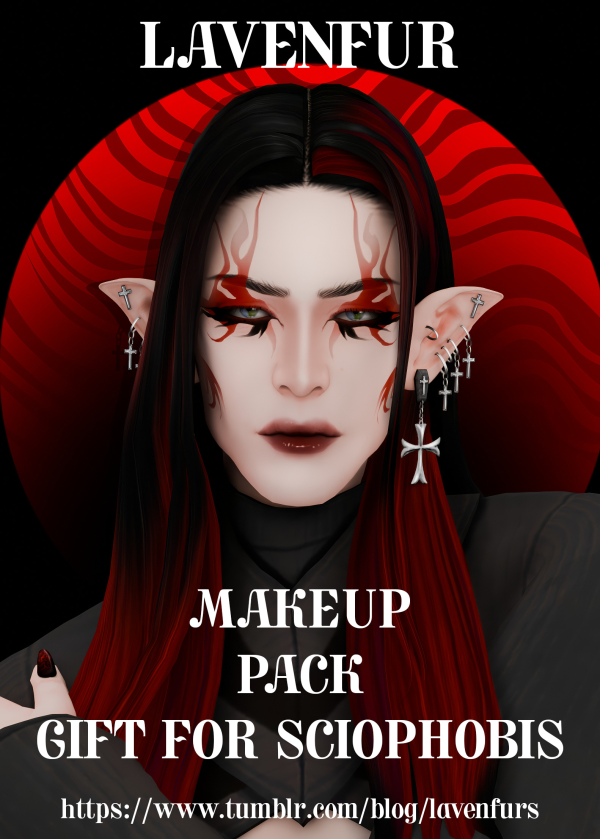 Maxis Match 𝙻𝙰𝚅𝙴𝙽𝙵𝚄𝚁 𝙼𝙰𝙺𝙴𝚄𝙿 𝙿𝙰𝙲𝙺 𝙶𝙸𝙵𝚃 𝙵𝙾𝚁 𝚂𝙲𝙸𝙾𝙿𝙷𝙾𝙱𝙸𝚂 by simsfinds - The Sims 4 Custom Content