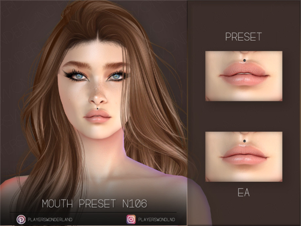 Mix Mouth Preset N1 0 6 by PlayersWonderland - The Sims 4 Custom Content