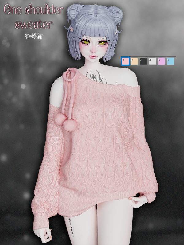 Maxis Match One shoulder sweater by simsfinds - The Sims 4 Custom Content