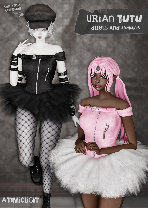 Maxis Match Urban tutu dress and handbands by simsfinds - The Sims 4 Custom Content