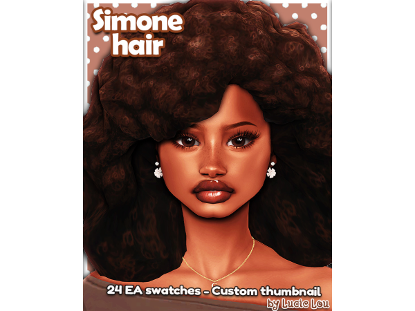 Maxis Match Simone hair by LucieLouSims - The Sims 4 Custom Content