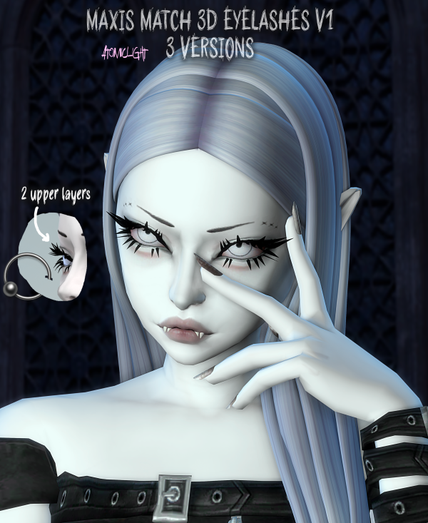 Maxis Match maxis match 3d eyelashes v1 by simsfinds - The Sims 4 Custom Content