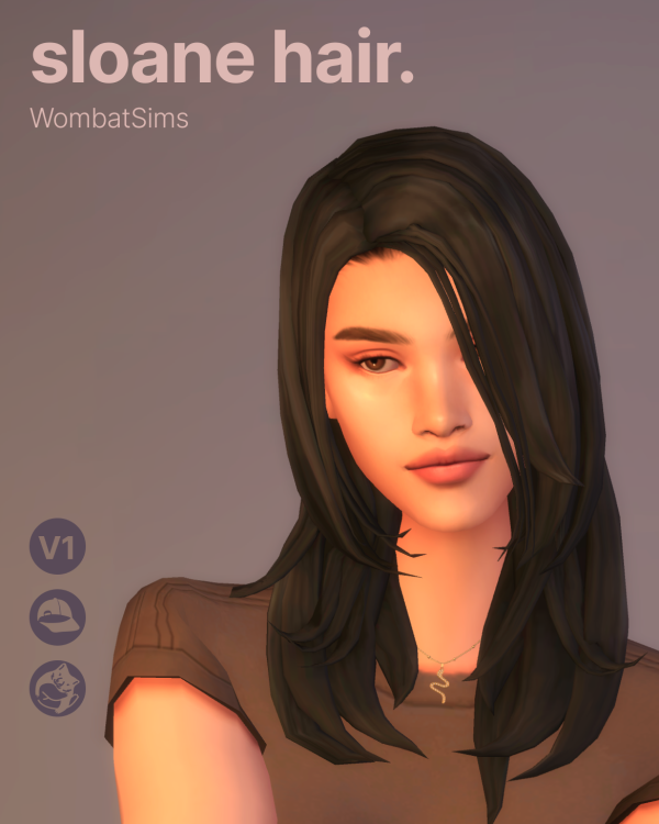 Maxis Match Sloane Hair by simsfinds - The Sims 4 Custom Content
