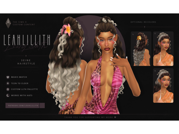 Maxis Match Seine Hairstyle by leahlillith - The Sims 4 Custom Content